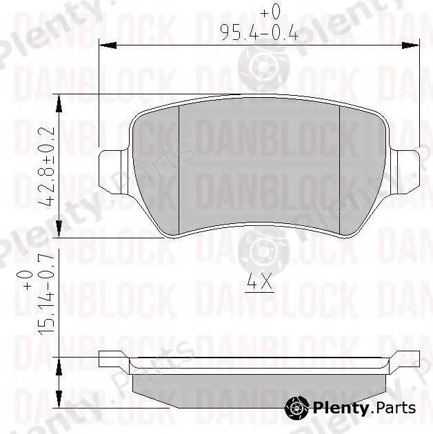 Danblock DB510239 — Brake Pad Set, disc brake