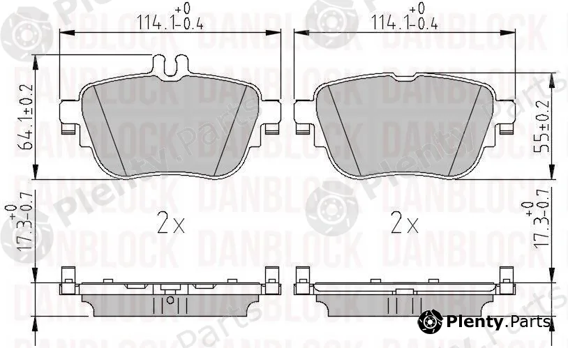 Danblock DB511368 — Brake Pad Set, disc brake