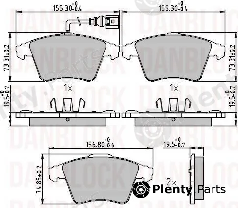 Danblock DB510479 — Brake Pad Set, disc brake