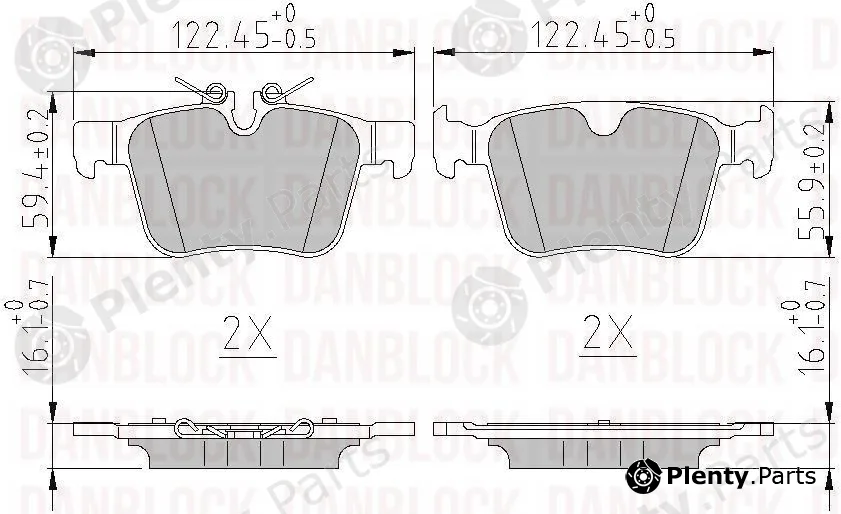 Danblock DB511242 — Brake Pad Set, disc brake