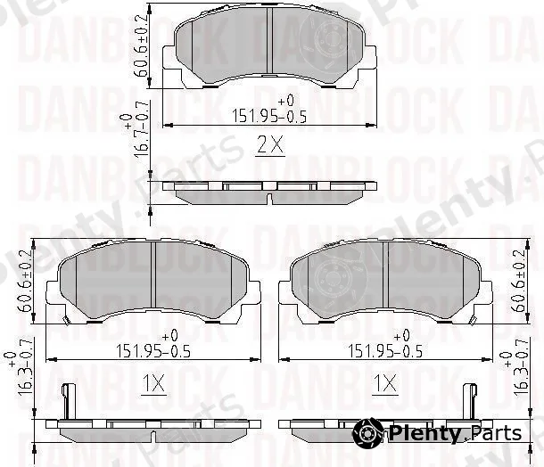 Danblock DB511310 — Brake Pad Set, disc brake