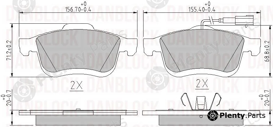 Danblock DB511127 — Brake Pad Set, disc brake