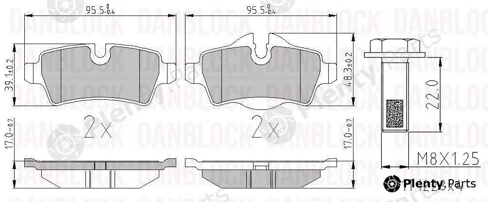 Danblock DB510511 — Brake Pad Set, disc brake