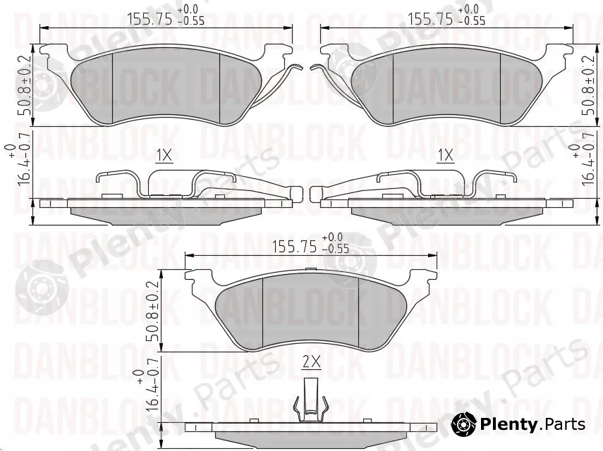 Danblock DB510248 — Brake Pad Set, disc brake