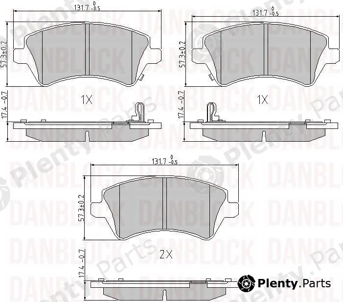 Danblock DB510815 — Brake Pad Set, disc brake