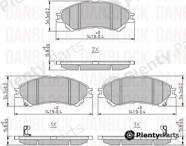 Danblock DB511168 — Brake Pad Set, disc brake