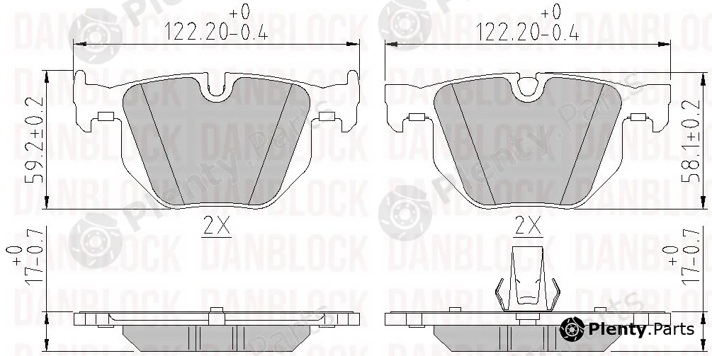 Danblock DB510586 — Brake Pad Set, disc brake