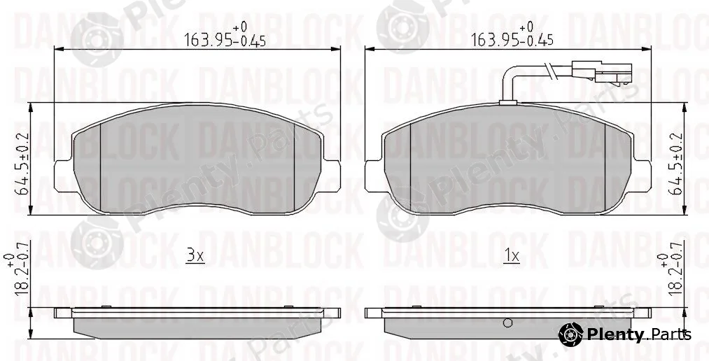 Danblock DB510864 — Brake Pad Set, disc brake