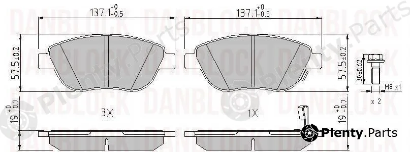 Danblock DB510485 — Brake Pad Set, disc brake