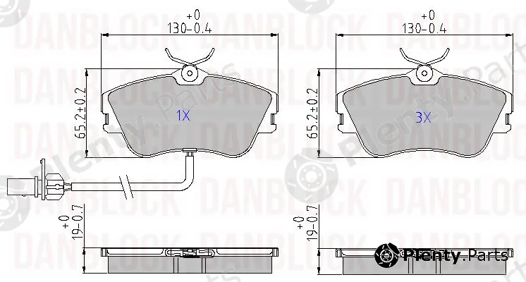 Danblock DB510634 — Brake Pad Set, disc brake