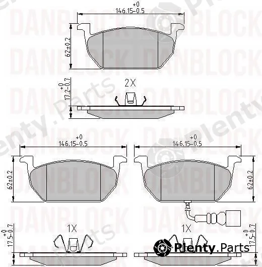 Danblock DB511201 — Brake Pad Set, disc brake