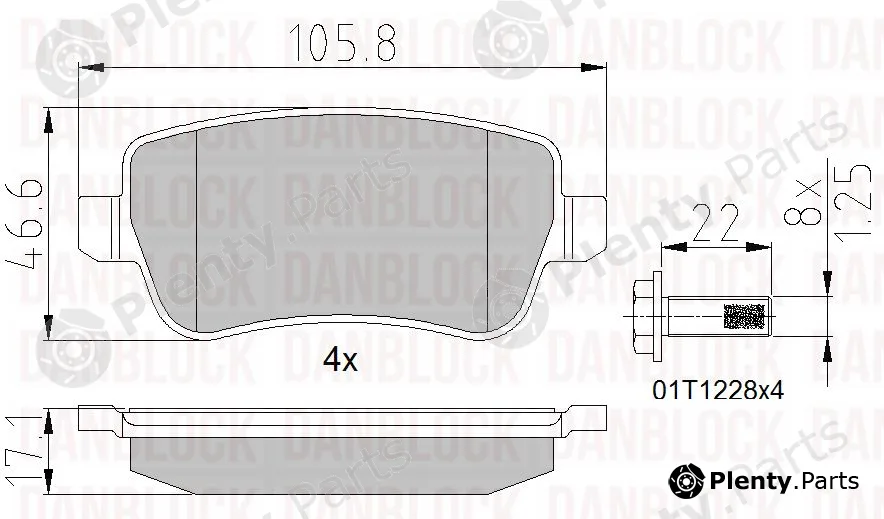 Danblock DB510532 — Brake Pad Set, disc brake