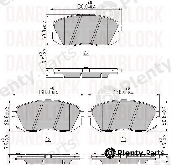 Danblock DB511309 — Brake Pad Set, disc brake
