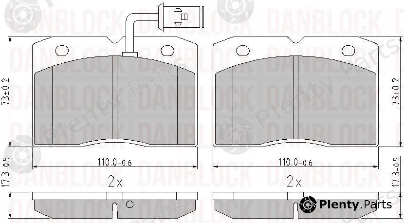 Danblock DB511028 — Brake Pad Set, disc brake