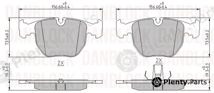 Danblock DB510224 — Brake Pad Set, disc brake