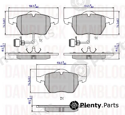 Danblock DB510174 — Brake Pad Set, disc brake
