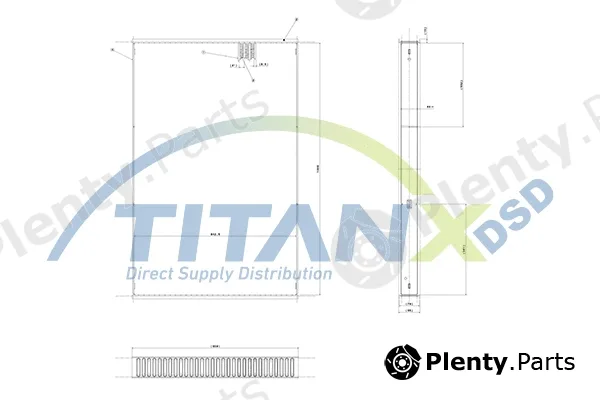 TitanX AX119003 — Radiator Core, charge air cooler