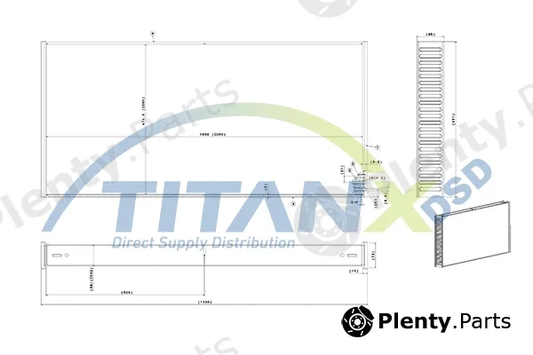 TitanX AX129003 — Radiator Core, charge air cooler