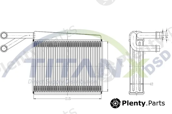TitanX HT319005 — Heat Exchanger, interior heating