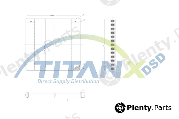 TitanX AX169003 — Radiator Core, charge air cooler