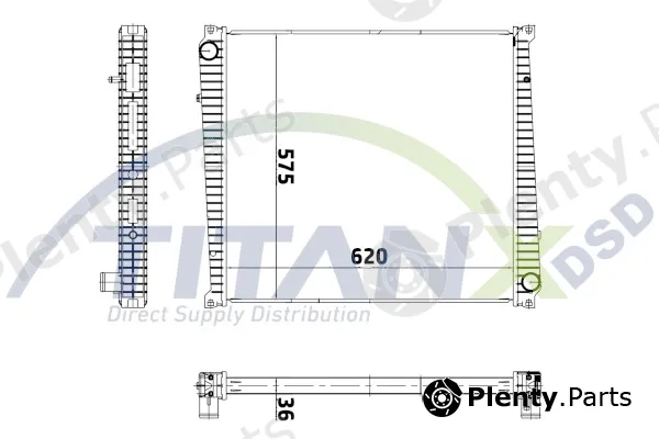 TitanX RD369017 — Radiator, engine cooling