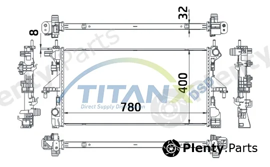 TitanX RD359026 — Radiator, engine cooling