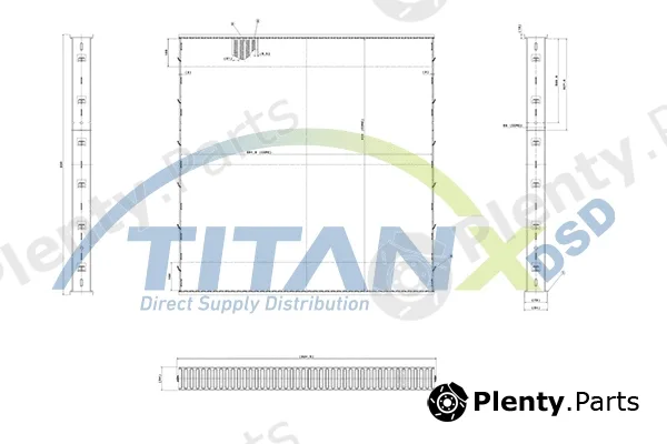 TitanX AX129001 — Radiator Core, charge air cooler