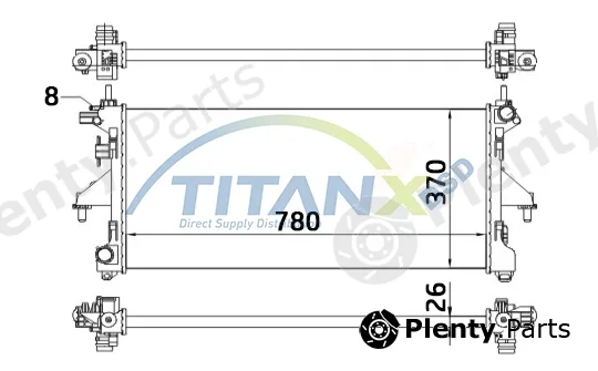 TitanX RD359017 — Radiator, engine cooling