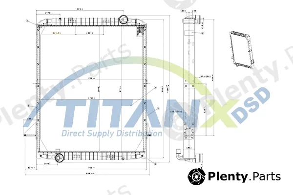 TitanX RX159019 — Radiator, engine cooling
