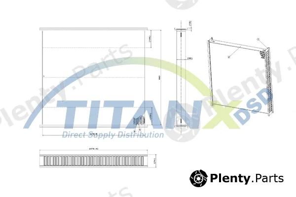 TitanX AX159002 — Radiator Core, charge air cooler