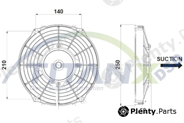 TitanX EF909013 — Fan, engine cooling