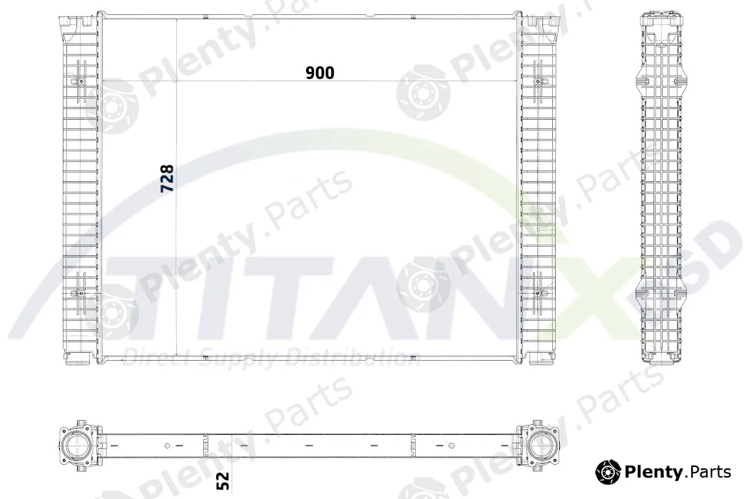 TitanX RX809002 — Radiator, engine cooling