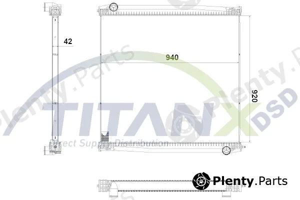 TitanX RX609033 — Radiator, engine cooling