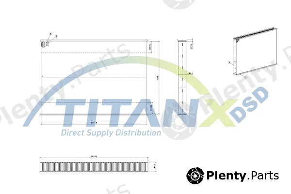 TitanX AX169002 — Radiator Core, charge air cooler