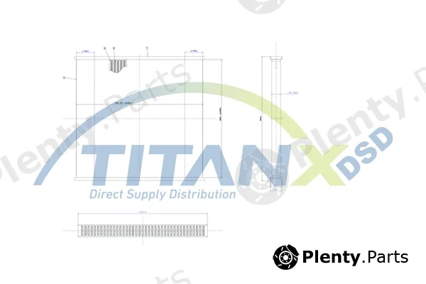 TitanX AX159001 — Radiator Core, charge air cooler