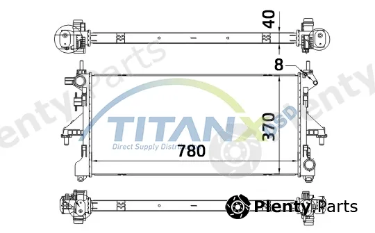 TitanX RD359027 — Radiator, engine cooling