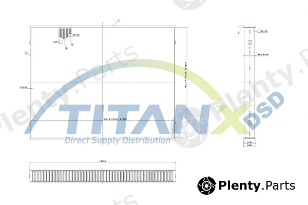 TitanX AX119002 — Radiator Core, charge air cooler