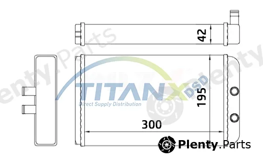 TitanX HT359005 — Heat Exchanger, interior heating