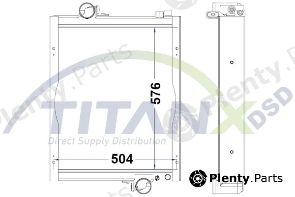 TitanX RD509027 — Radiator, engine cooling