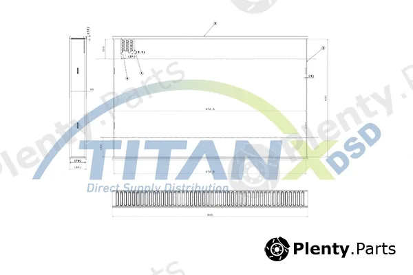 TitanX AX119004 — Radiator Core, charge air cooler
