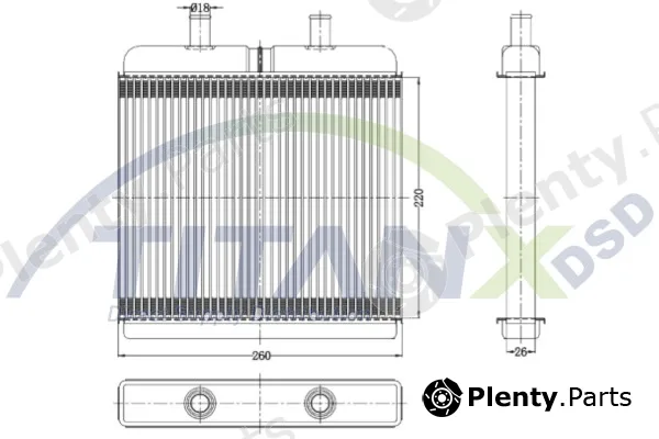 TitanX HT359003 — Heat Exchanger, interior heating