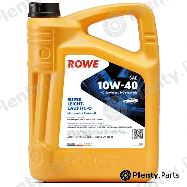 Rowe 20058-0040-99 — Engine Oil HIGHTEC SUPER LEICHTLAUF SAE 10W-40 HC-O (20058)