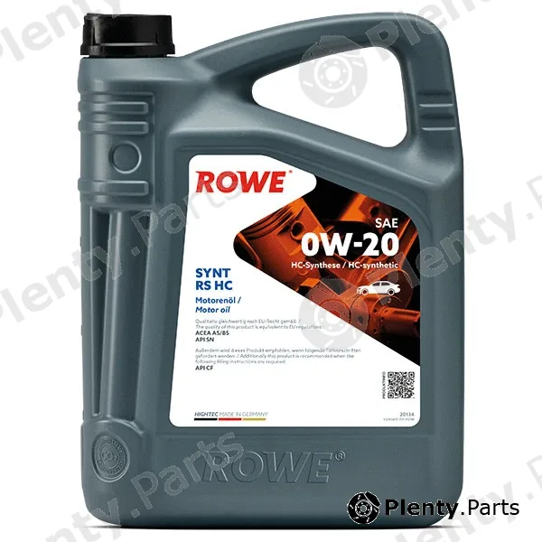 Rowe 20134-0040-99 — Engine Oil HIGHTEC SYNT RS HC SAE 0W-20 (20134)