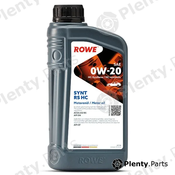 Rowe 20134-0010-99 — Engine Oil HIGHTEC SYNT RS HC SAE 0W-20 (20134)