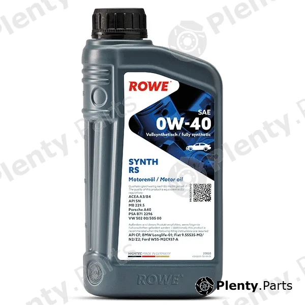 Rowe 20020-0010-99 — Engine Oil HIGHTEC SYNTH RS SAE 0W-40 (20020)