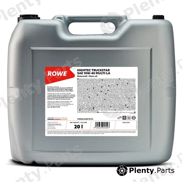 Rowe 20096-0200-99 — Engine Oil HIGHTEC TRUCKSTAR SAE 10W-40 MULTI-LA (20096)