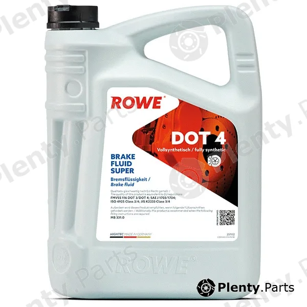 Rowe 25102-0050-99 — Brake Fluid HIGHTEC BRAKE FLUID SUPER DOT 4 (25102)