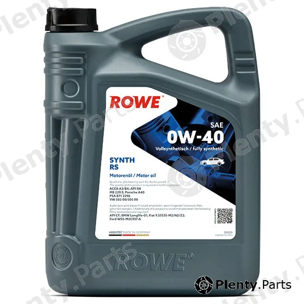 Rowe 20020-0040-99 — Engine Oil HIGHTEC SYNTH RS SAE 0W-40 (20020)