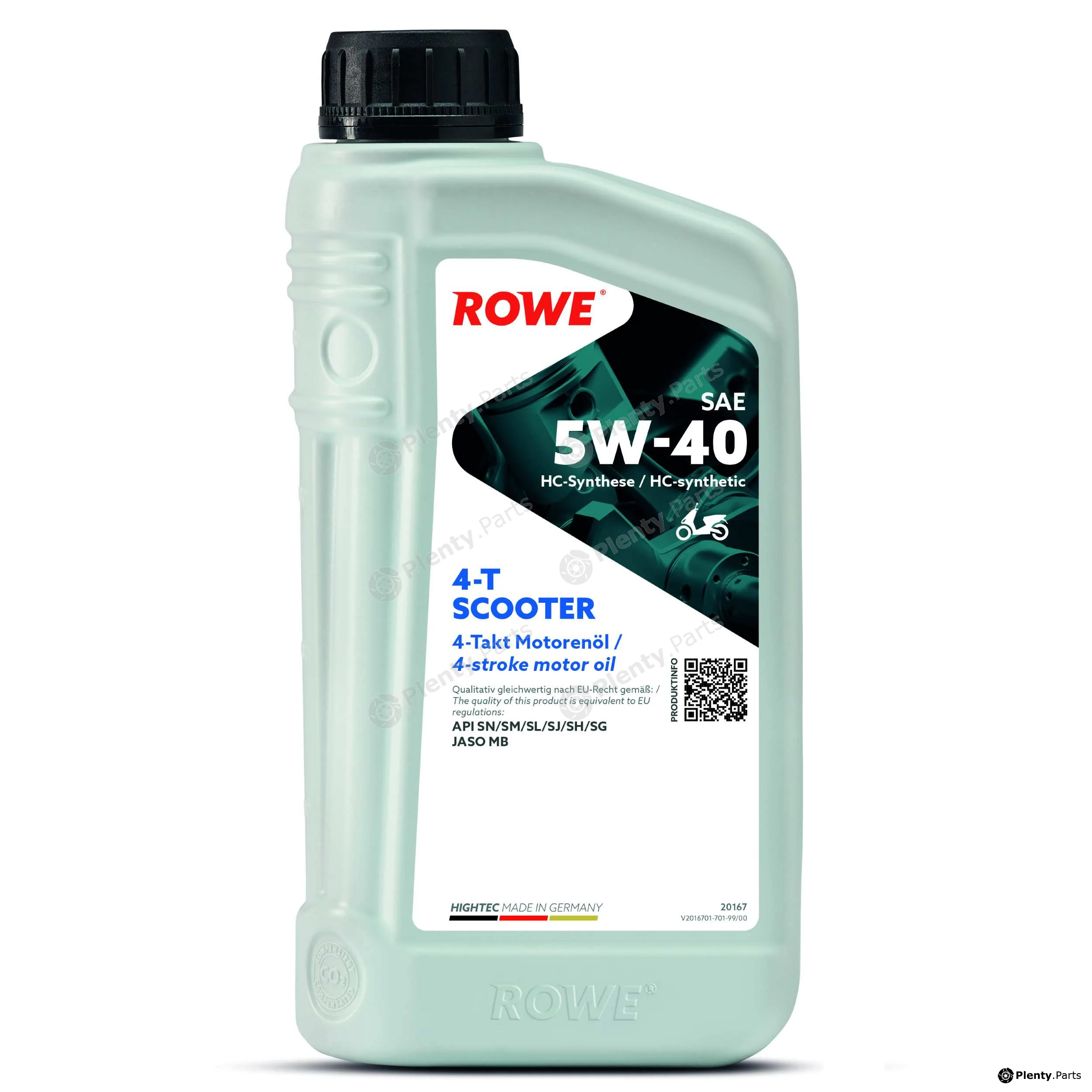 Rowe 20167-0010-99 — Engine Oil HIGHTEC 4-T SCOOTER SAE 5W-40 (20167)