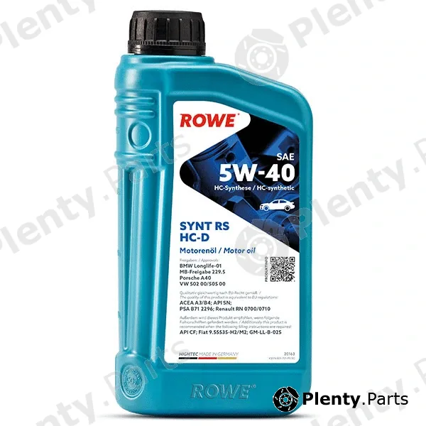 Rowe 20163-0010-99 — Engine Oil HIGHTEC SYNT RS SAE 5W-40 HC-D (20163)
